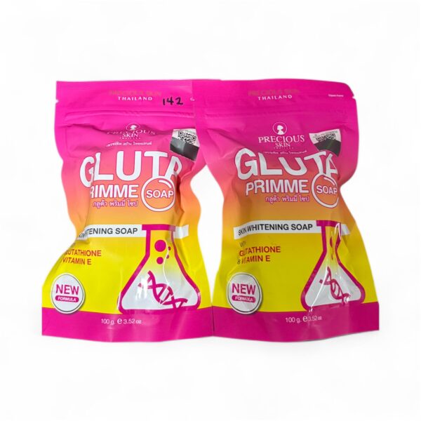 2 x Gluta Prime Skin Whitening With Glutathione &Vitamin E Soap. 100 g.
