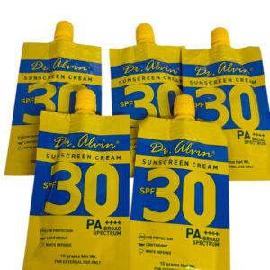 5x  Dr Alvin Sunscreen  Cream SPF30 PA 15g.