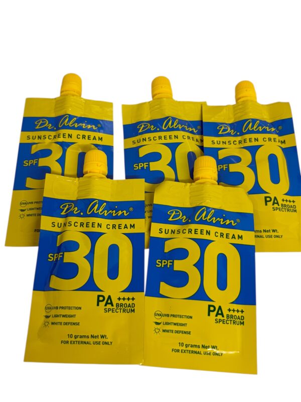 5x  Dr Alvin Sunscreen  Cream SPF30 PA 15g.